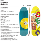 PREORDER NOW! Devo Are We Not Men? Skate Deck