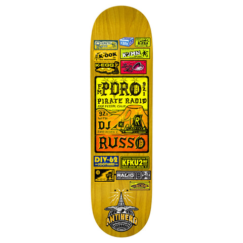 ANTIHERO ROBBIE RUSSO 8.38 INCH WIDE SKATEBOAD DECK