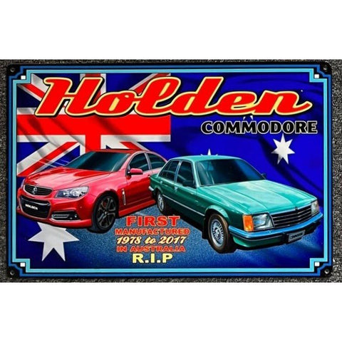 RETRO TIN SIGN HOLDEN COMMODORE