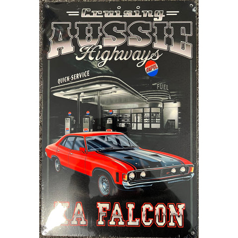 RETRO TIN SIGN XA FALCON