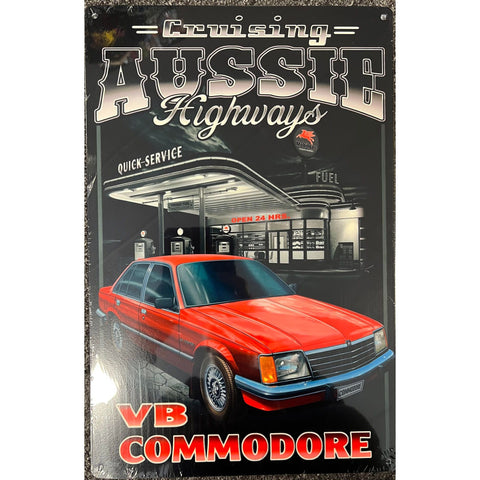 RETRO TIN SIGN VB COMMODORE