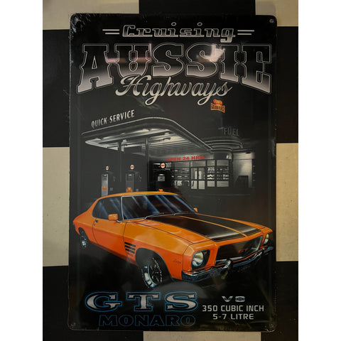 RETRO TIN SIGN GTS MONARO