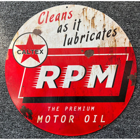 RETRO TIN SIGN CALTEX RPM