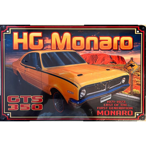 RETRO TIN SIGN HOLDEN HG MONARO GTS