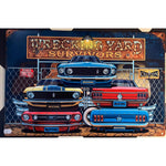 RETRO TIN SIGN MUSTANG WRECKING YARD