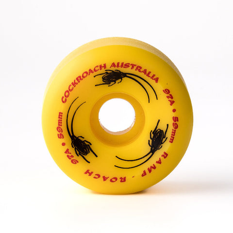 COCKROACH WHEELS RAMP ROACH Yellow 59mm 97A  PACK OF 4