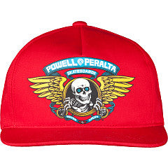 Powell Peralta Winged Ripper Snap Back Cap Red
