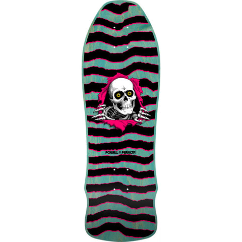 Powell Peralta GeeGah Ripper Reissue Skateboard Deck Teal Stain- 9.75 X 30