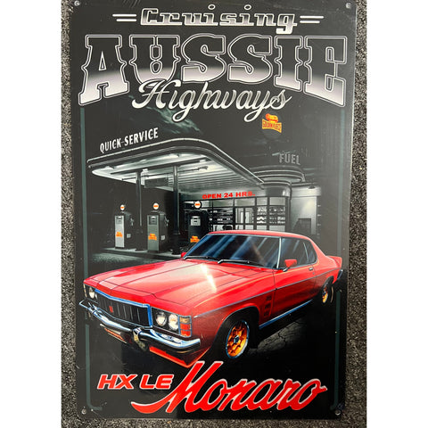 TIN SIGN HOLDEN HX LE MONARO