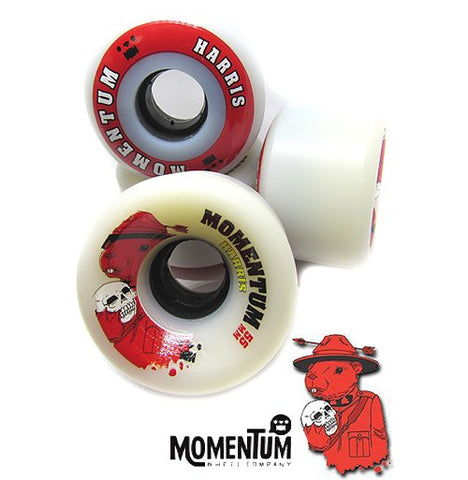 MOMENTUM WHEELS Kevin Harris M80 Freestyle Red / White Skateboard Wheels - 55mm 98a