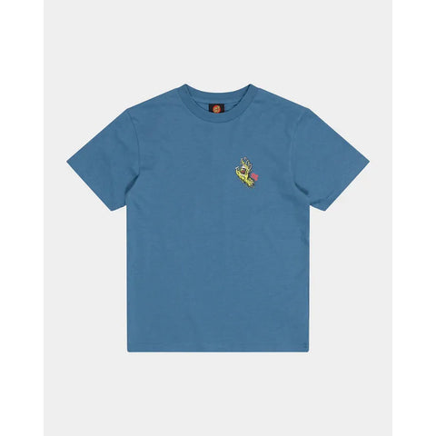 SANTA CRUZ YOUTH SIZE 14 VINTAGE BLUE MELTING HAND T SHIRT