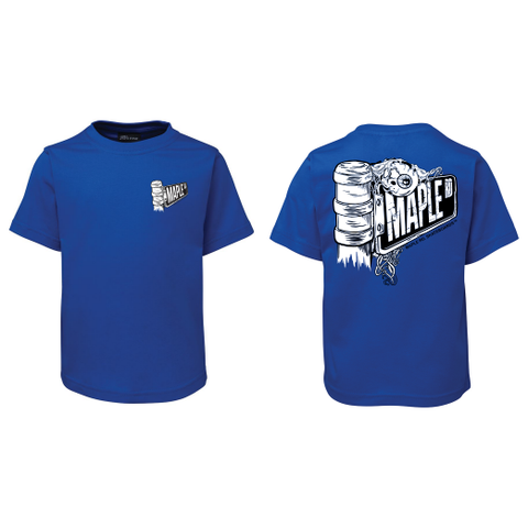 MAPLE ROAD SKATEBOARDS BLUE OG STREET SIGN T SHIRT YOUTH SIZES