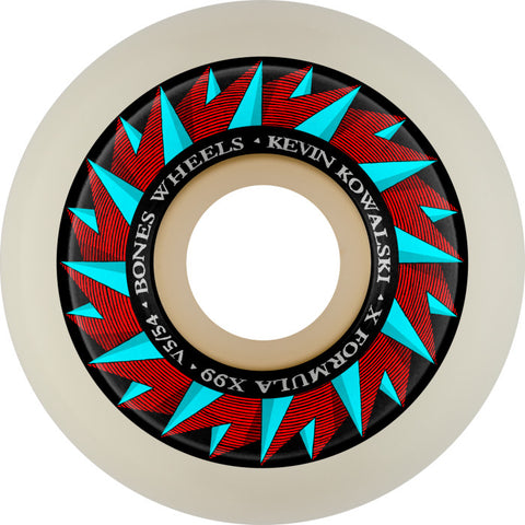 BONES WHEELS X-Formula Skateboard Wheels Kowalski Against the Grain 54 V5 Sidecut 99A 4pk