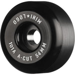 Mini Logo Skateboard Wheels A-cut "2" 54mm 101A Black 4pk