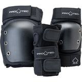 PROTEC KNEE, ELBOW, WRIST GAUARD PAD SET - BLACK