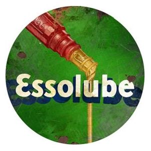 TIN SIGN ESSO LUBE ROUND 350mm