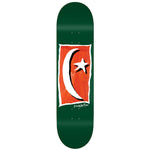 FOUNDATION SKATEBOARDS STAR AND MOON GREEN 8.125 INCH WIDE DECK