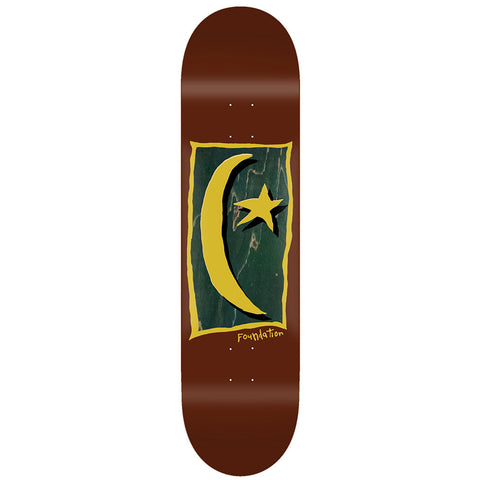FOUNDATION SKATEBOARDS STAR AND MOON MAROON 8.3755 INCH WIDE DECK