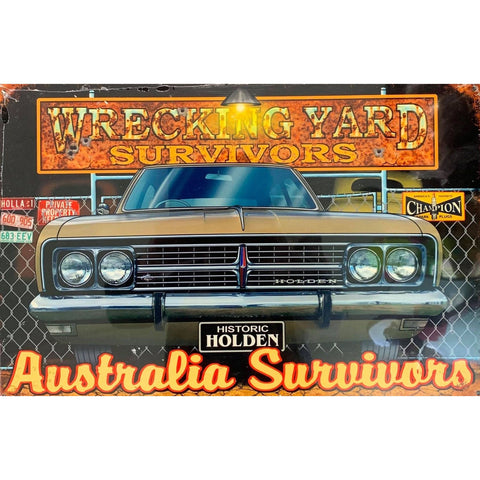 TIN SIGN HOLDEN WRECKING YARD SURVIVORS