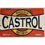 TIN SIGN CASTROL MOTOR OIL