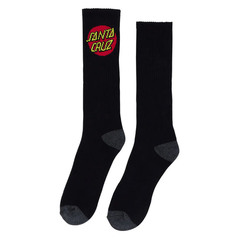 SANTA CRUZ MENS SOCKS BLACK SIZE 7-11 PACK OF 3 PAIR