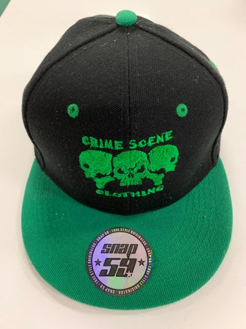 CRIME SCENE CAP SNAP BACK GREEN