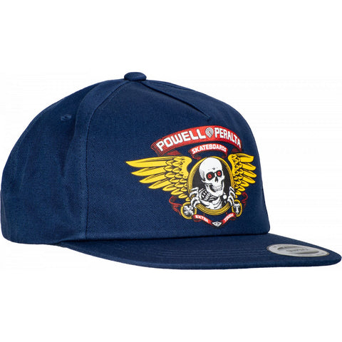 Powell Peralta Winged Ripper Snap Back Cap - Navy