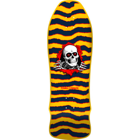 Powell Peralta GeeGah Ripper Yellow Skateboard Deck - 9.75 x 30