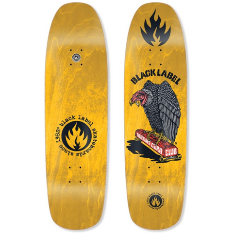 Black Label - Vulture Club 8.88 inch wide deck Yellow Stain