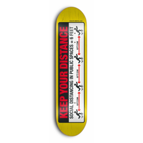 SKATE MENTAL |  Keep Your Distance 8.125 inch wide deck