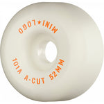 Mini Logo Skateboard Wheels A-cut  52mm 101A White 4pk