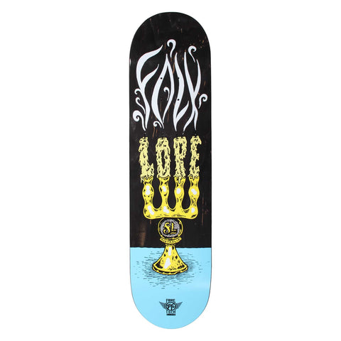 Folklore Candle Fibretech Lite 8 inch wide blue skateboard deck